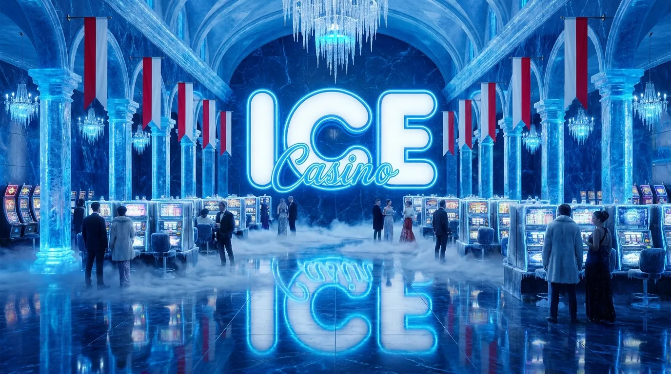 Illuminated ice casino hall